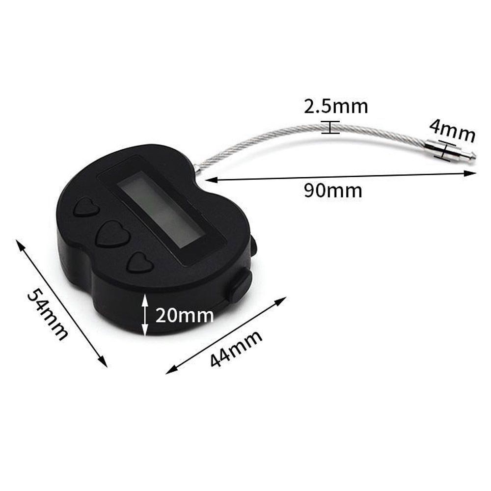 2X Black Time Locks LCD Display Time Lock Multifunction Travel Electronic Timer