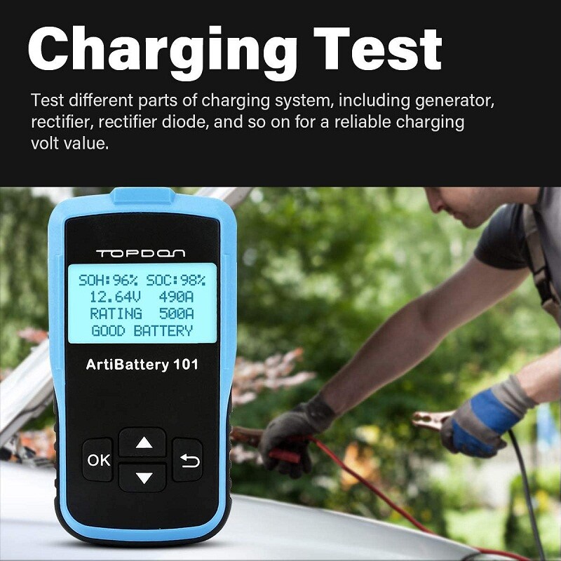 🔥TOPDON AB101 12V Car Load Battery Tester Digital Analyzer Tester LCD Screen