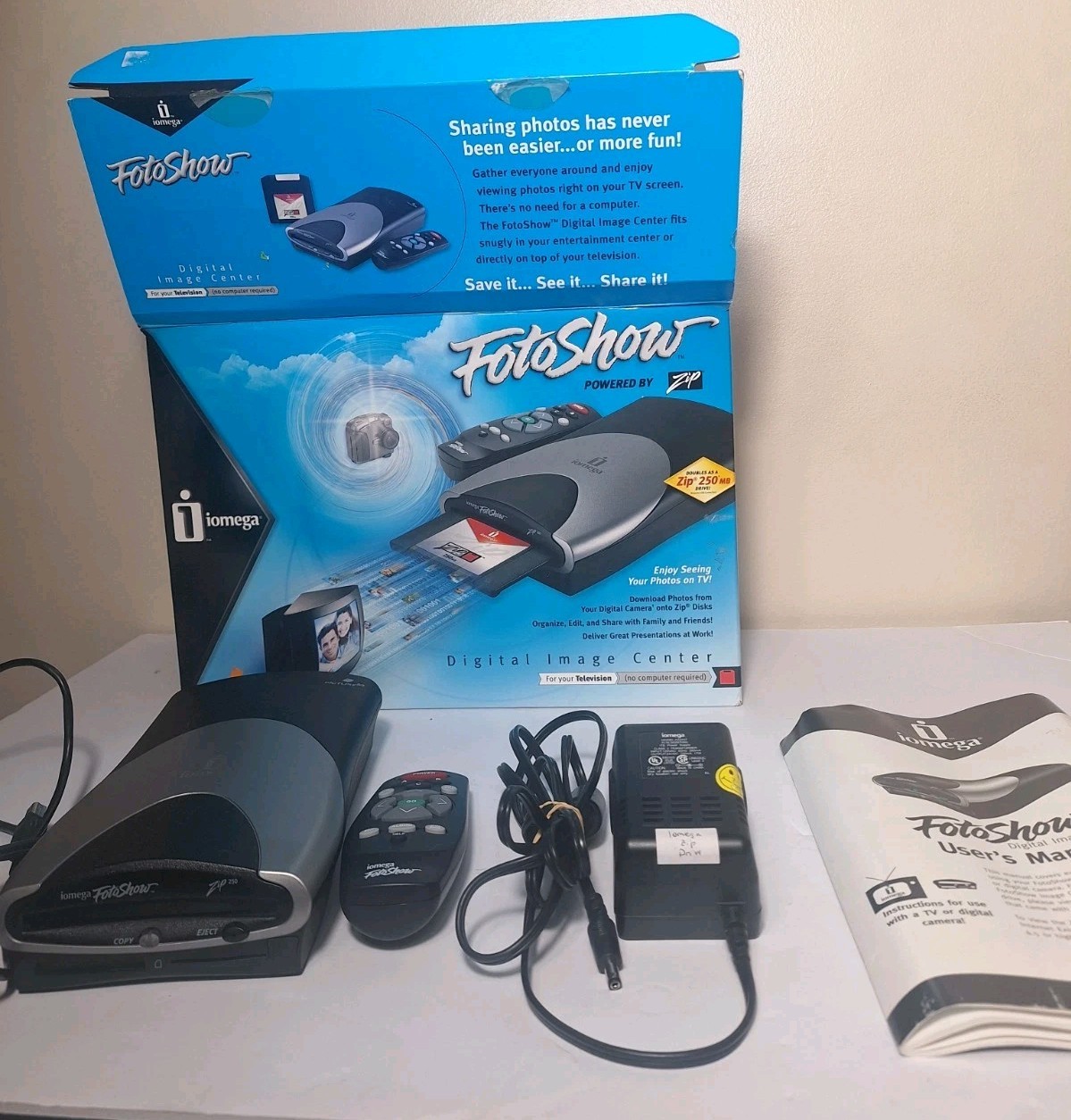 iOmega Fotoshow Zip 250 Drive Digital Image Center Picture iQ For Television