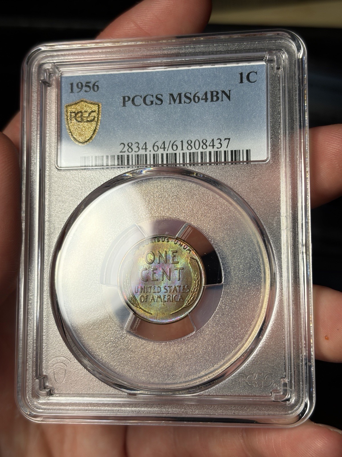 1956 US Mint Set 18 Coin Fully PCGS Graded Rainbow Toned WOW Original
