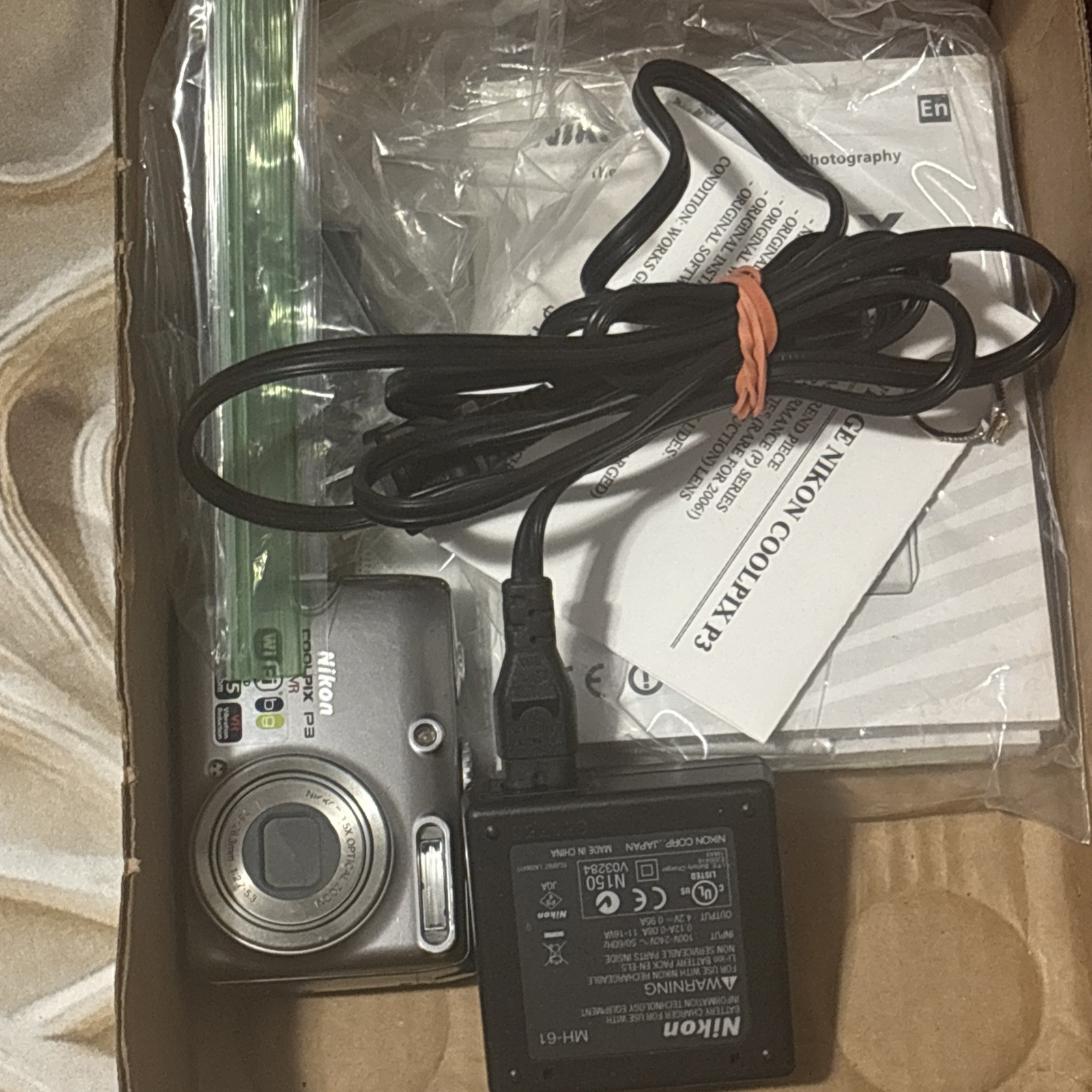 Nikon Coolpix P3 Compact Digital Camera Silver W Manual / Accessories Tested