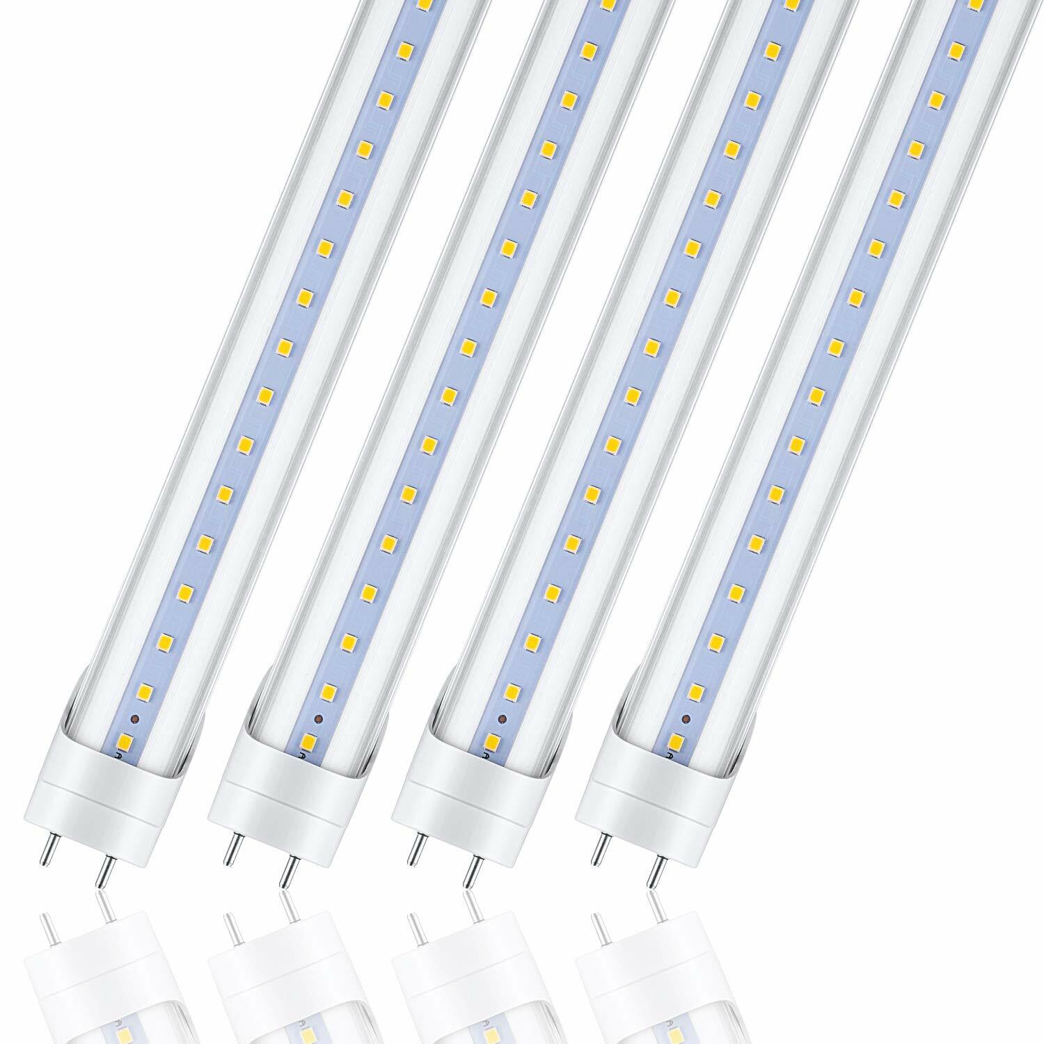 10-100x 22W 4FT 48INCH T8 Led Tube Light Bulbs 6000K 6500K Clear Lens 110V 277V