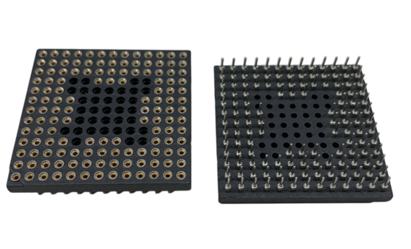 1x McKenzie IC Sockets Machined Round Contact Pins Holes 133 Pin PGA133 2.54mm