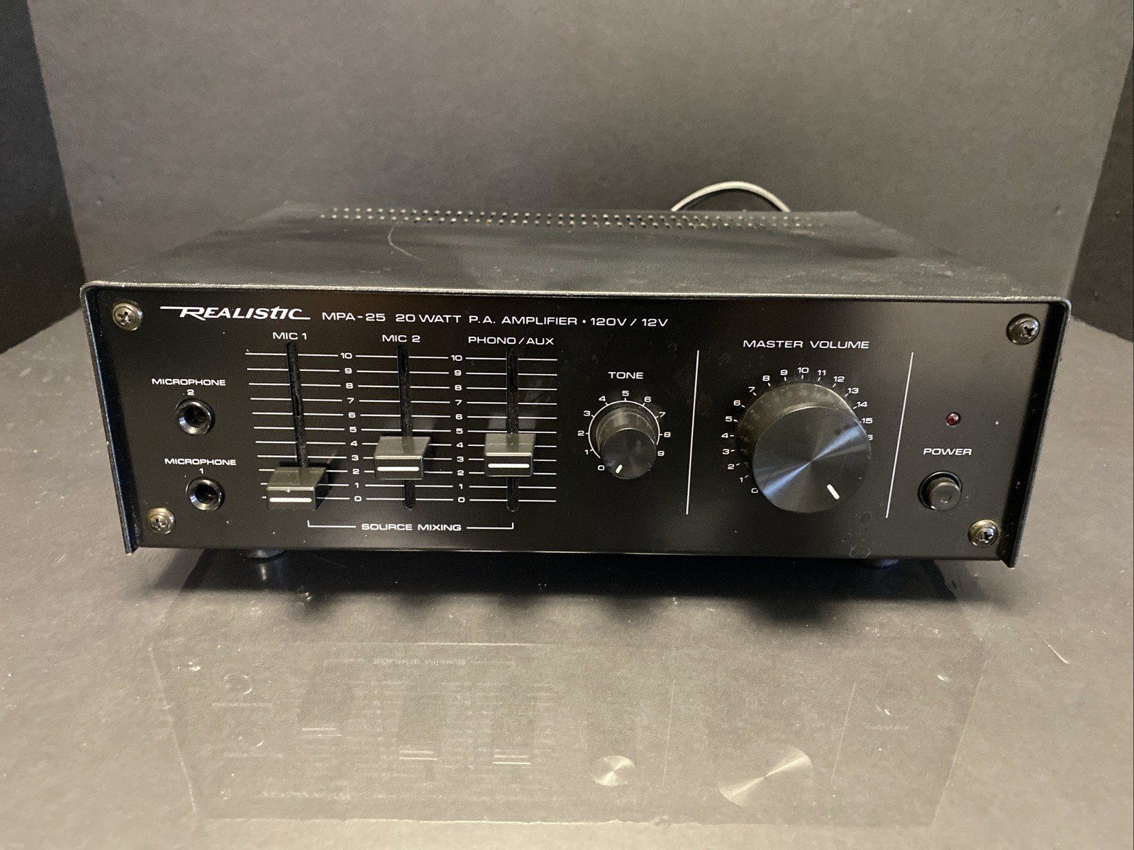 REALISTIC MPA-25 32-2033A 20 WATT P.A. AMPLIFIER - Nice Pre Owned Condition