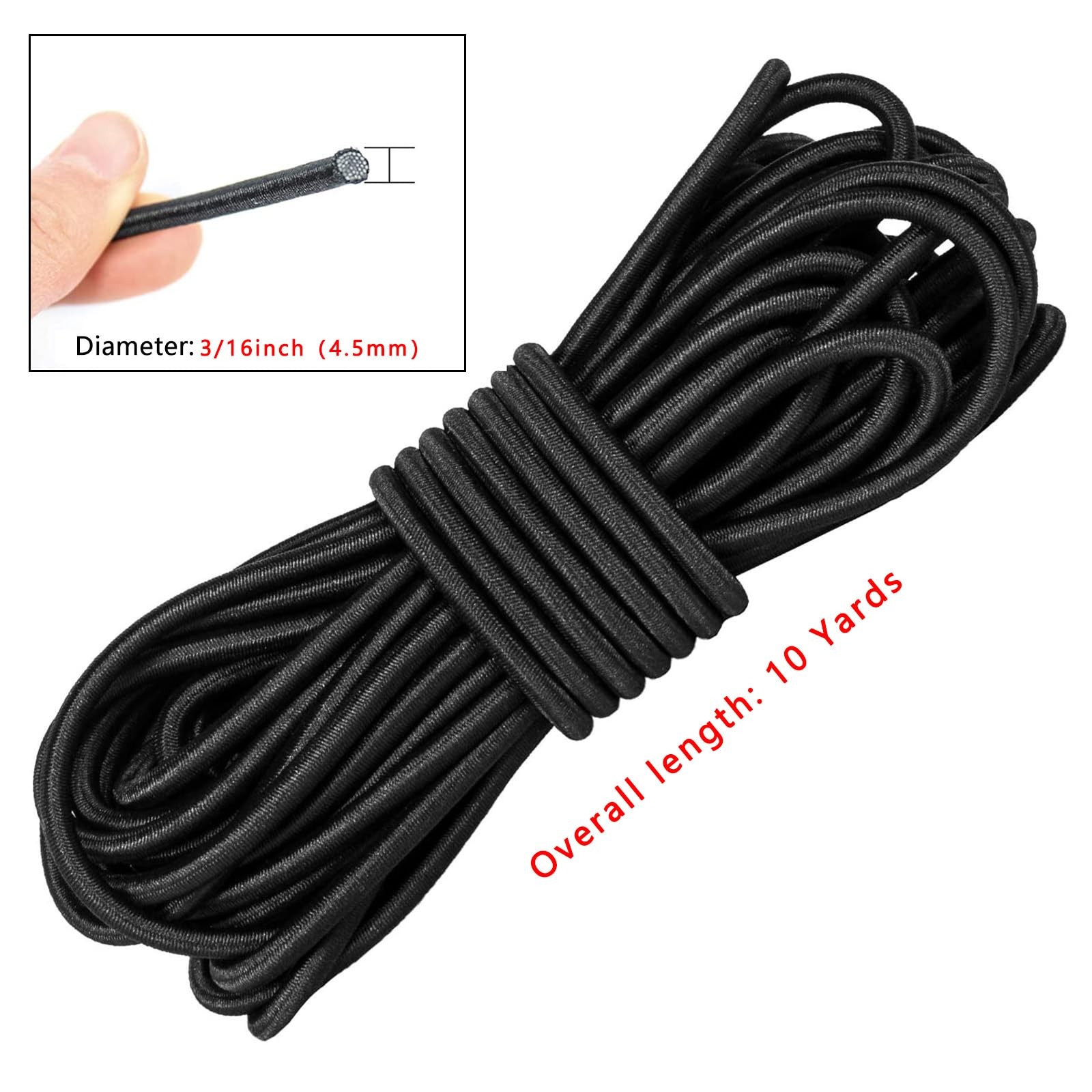 10 Yards 3/16 Inch 5mm Elastic Cord Stretch Rope Sewing Crafting DIY Project