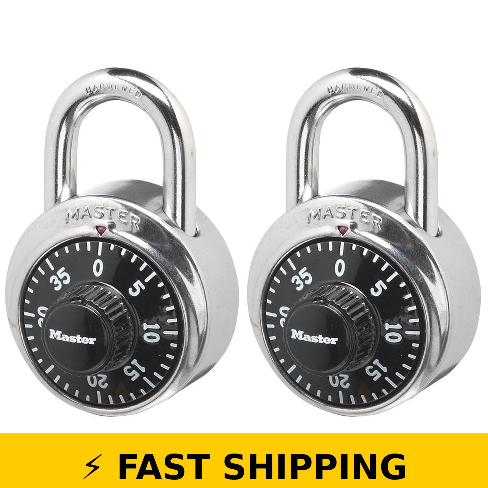 Master Lock 1500T Metal Body Combination Padlock 2 Pack