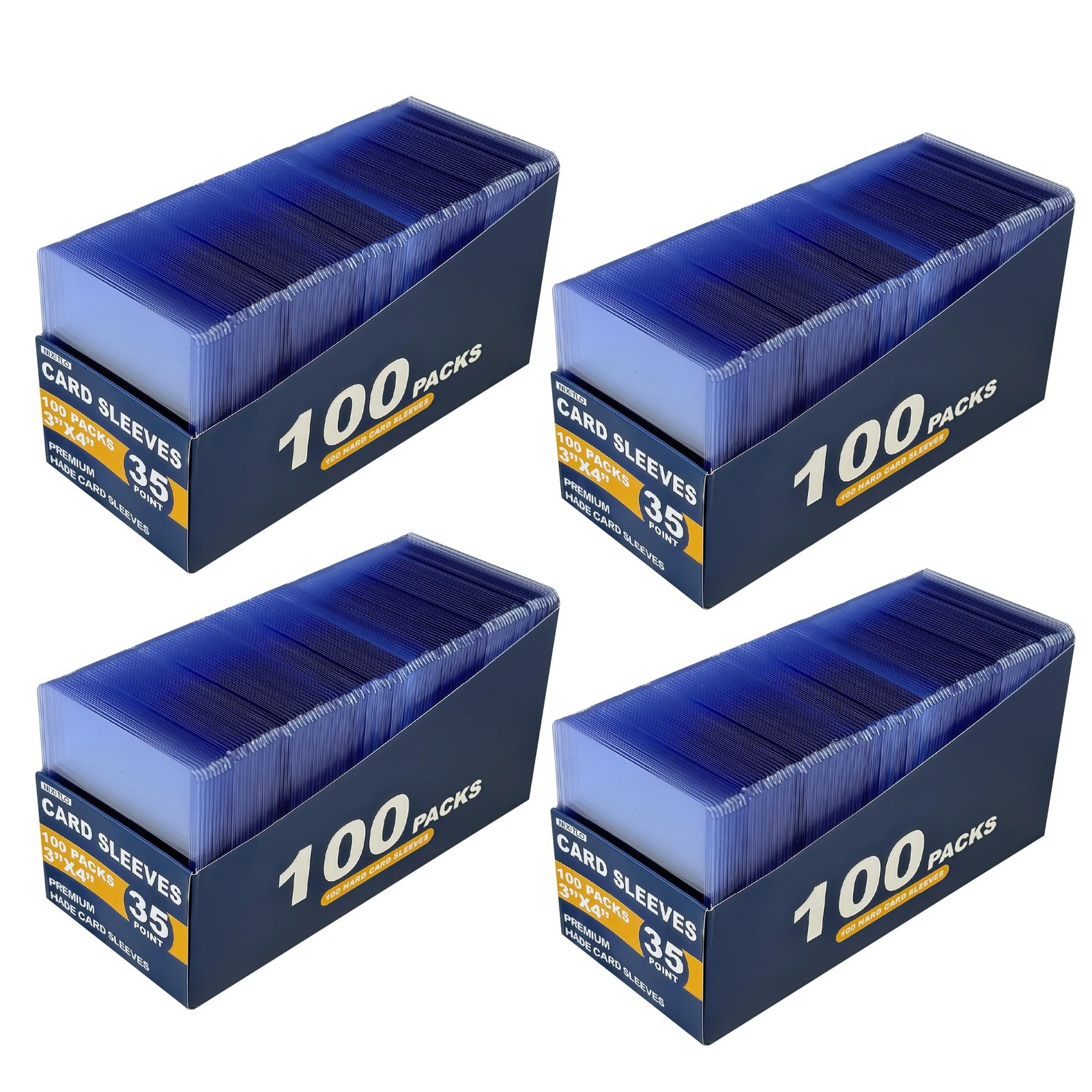 400 Hard Card Sleeves Card Toploaders for Protection for Baseball Football Pr...