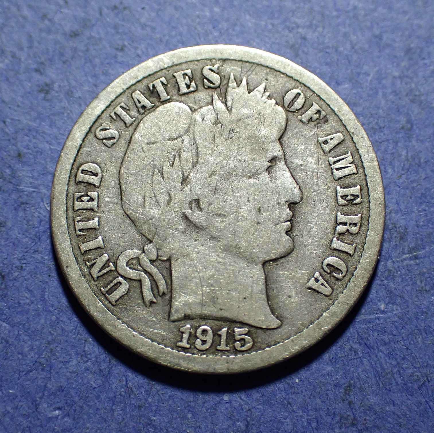 1915 Barber Dime  G/VG