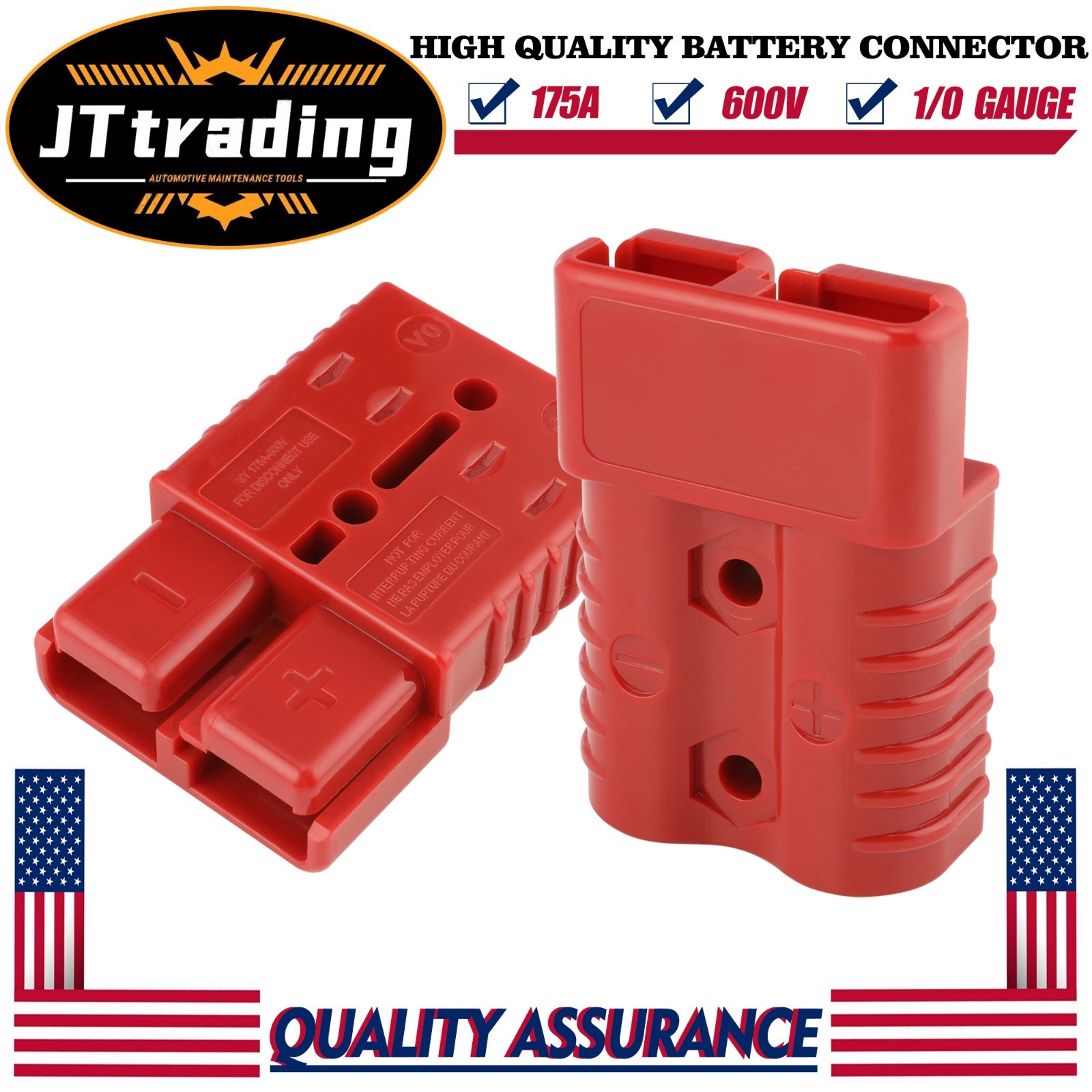 175A 1/0 Gauge Battery Quick Connect Disconnect Winch Terminal Connector 12-36V
