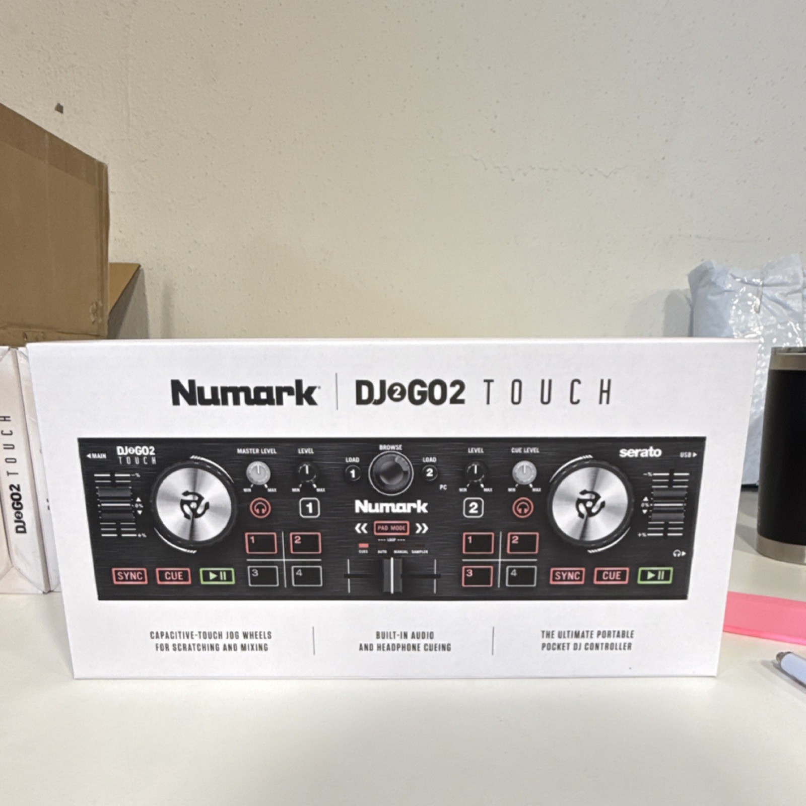 Numark DJ2GO2 Touch Portable Double Deck Controller Touch-Capacitive Jog Wheels