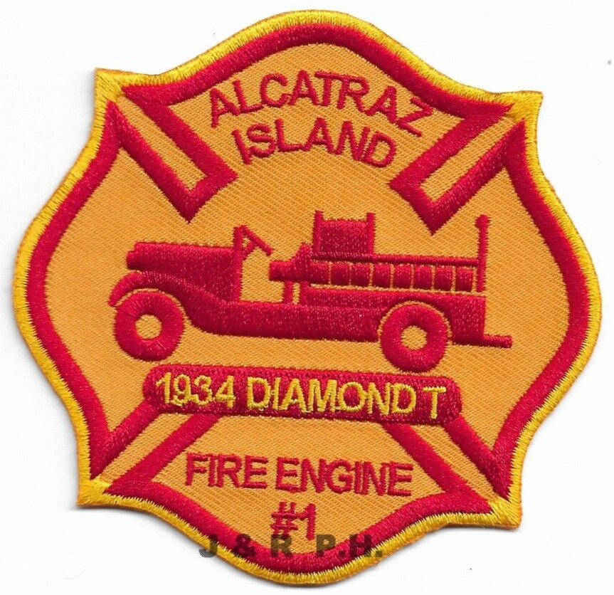 Alcatraz Island Engine - 1 "1934 Daimond T", California (3.5" x 3.5") fire patch