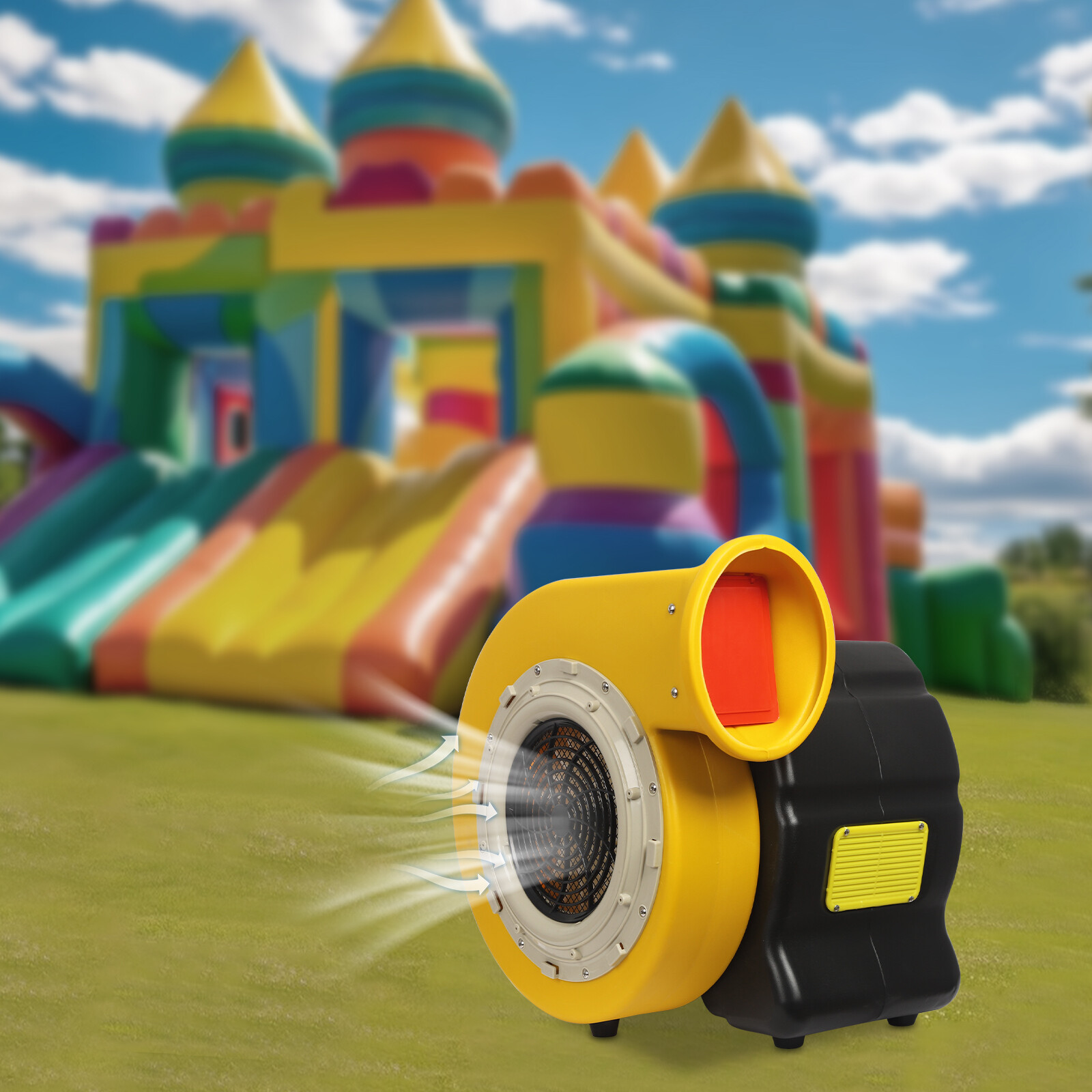 347.1CFM Blower Fan Air Blower Corded Electric Inflatables Bounce House 3400RPM