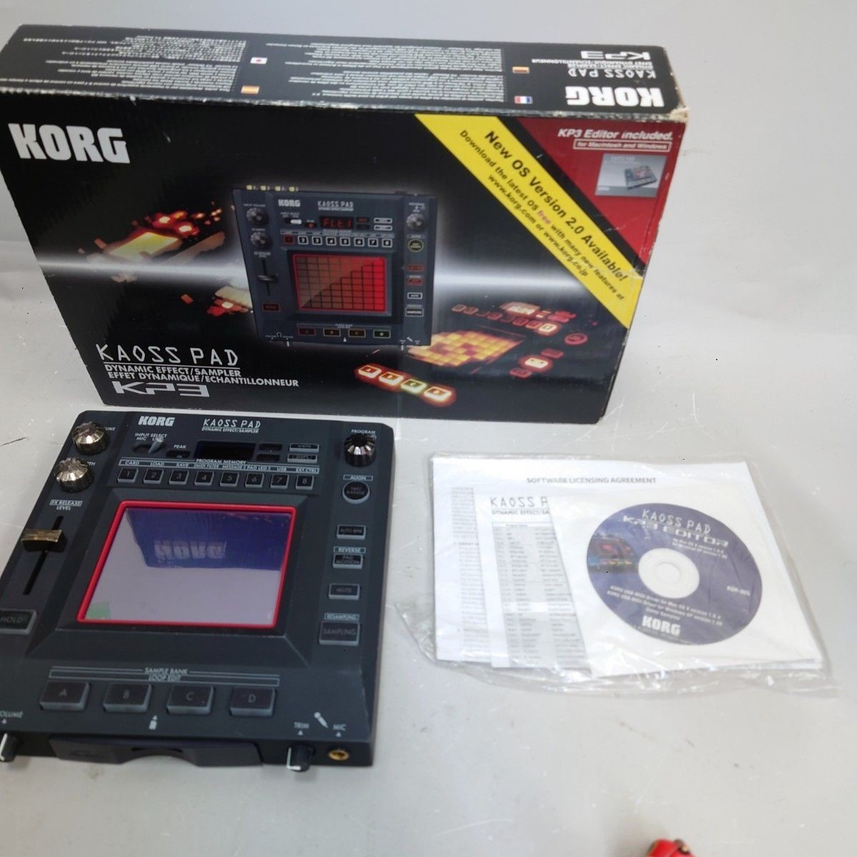 KORG KAOSS PAD KP3 Dynamic Effect Sampler Touch Pad All Function Tested SET