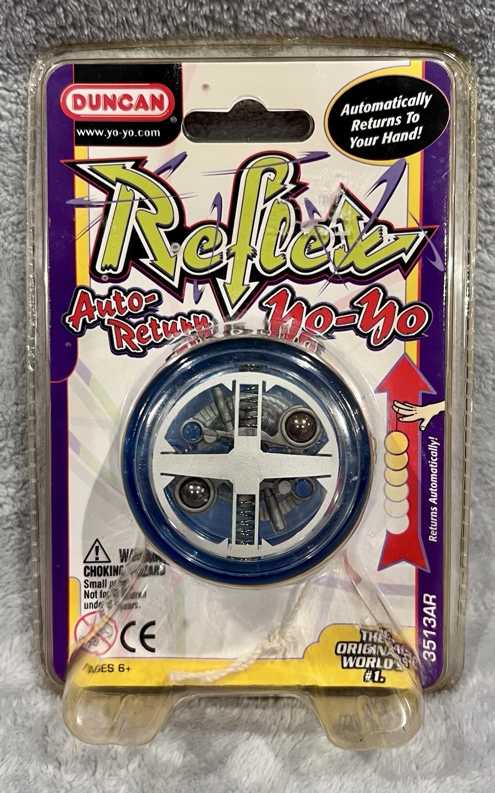 Duncan Reflex Auto Return Yo-Yo 3513AR Blue Beginner String Trick Toy