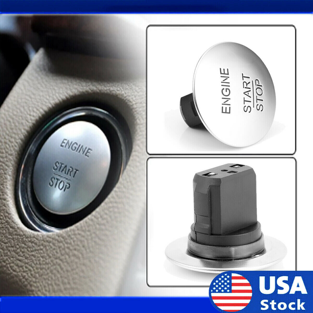 NEW For Mercedes-Benz To Start Button Keyless Go Engine Start Stop Push Button