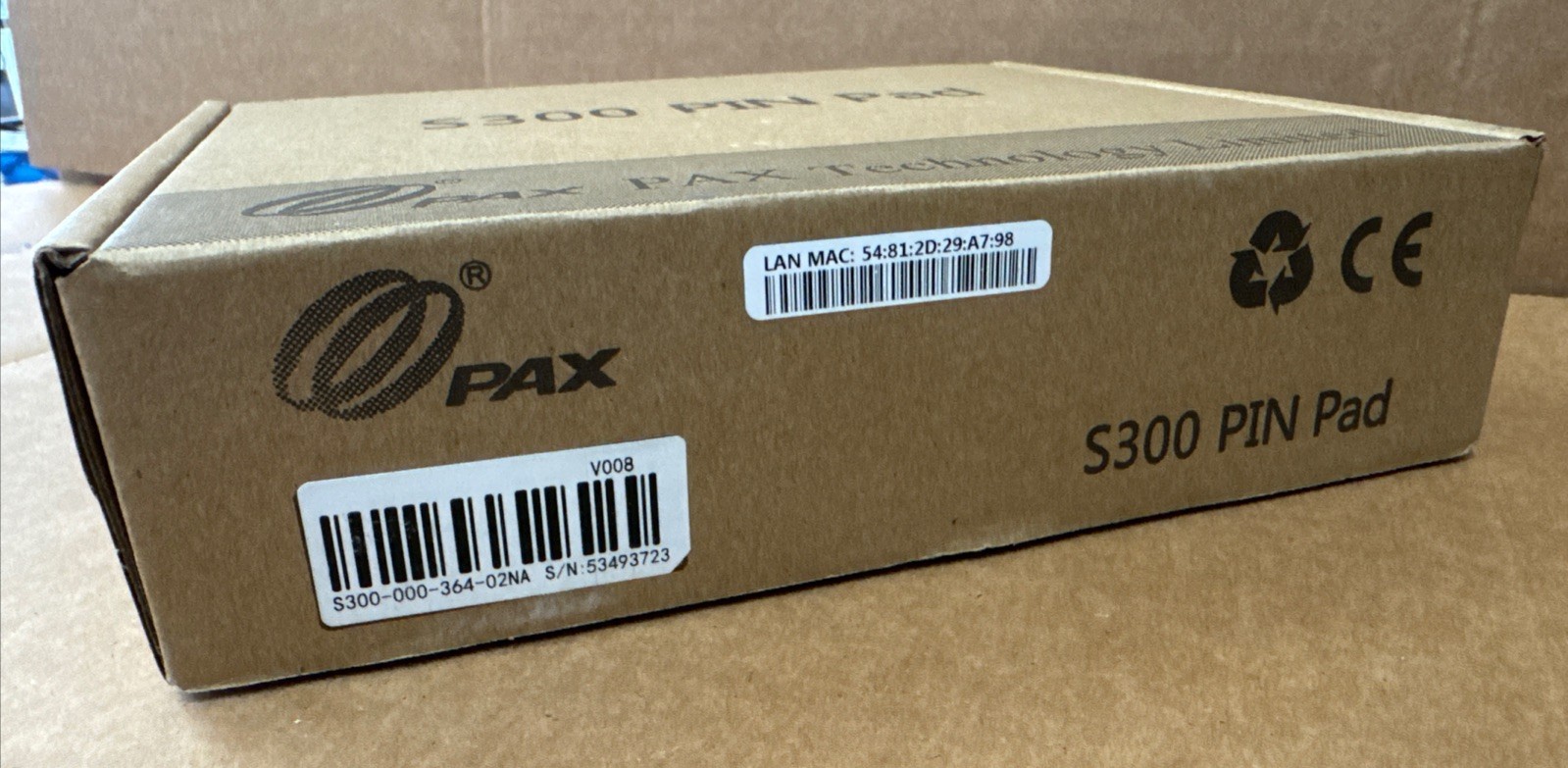 PAX S300 Integrated PIN Pad Credit Card Terminal S300-000-364-02NA