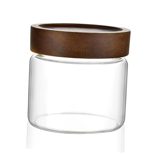17 oz/500 ml Clear Glass Storage Canister with Airtight 17 fl oz (1 Pack)