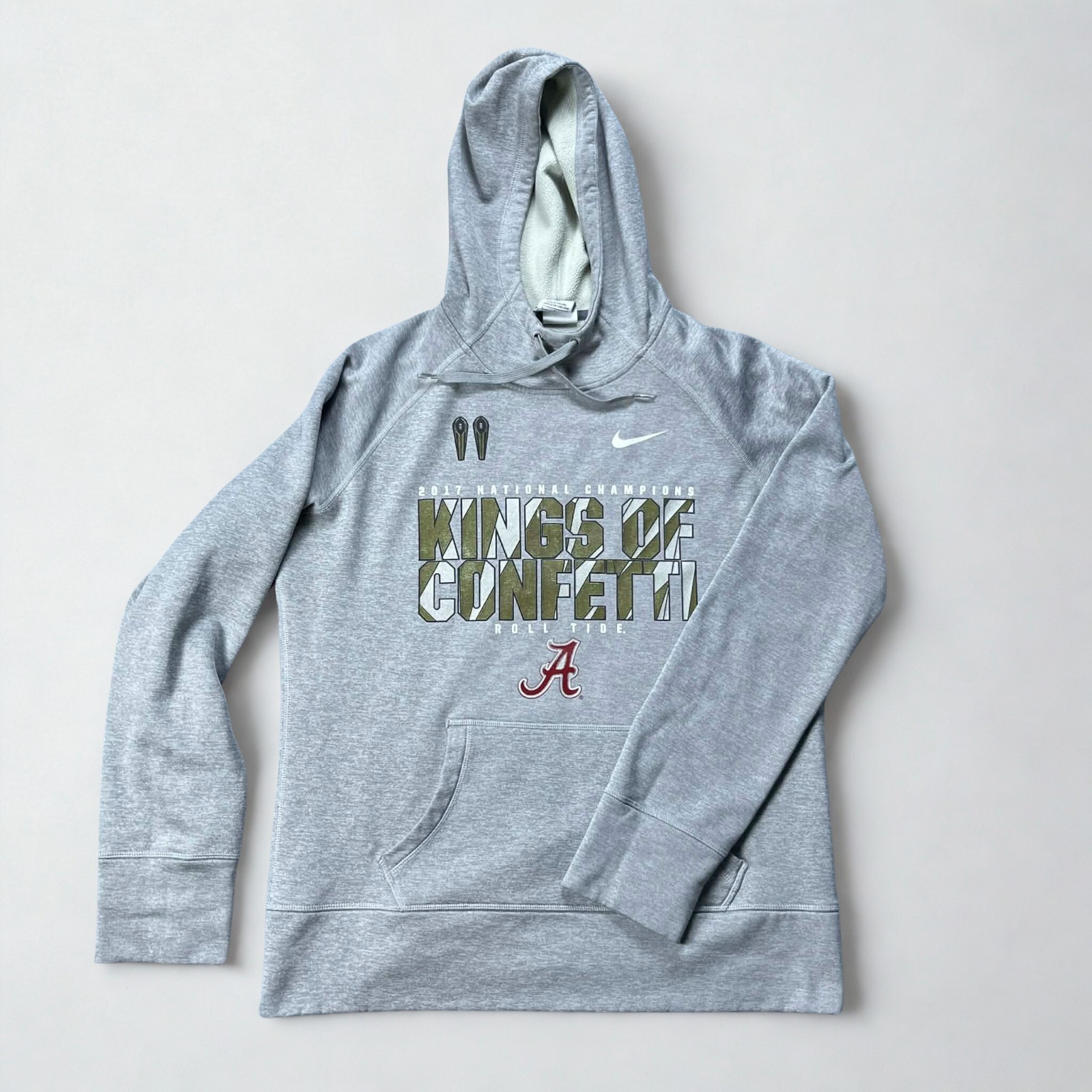 Nike Hoodie Men’s Large Alabama Crimson Tide Kings Of Confetti Therma-FIT