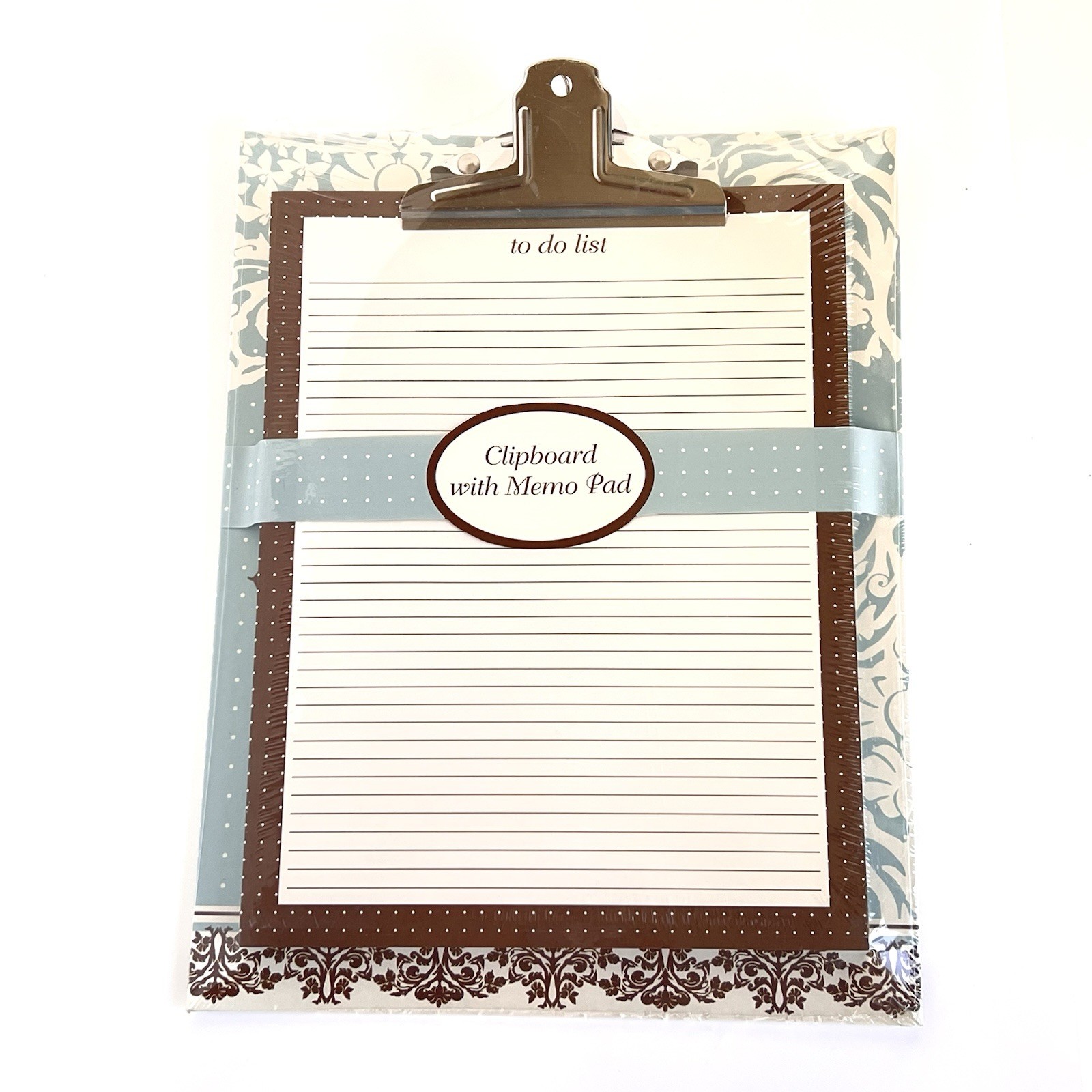 Floral Clipboard and Memo Pad To Do List by Tri-Coastal Design Full Size New