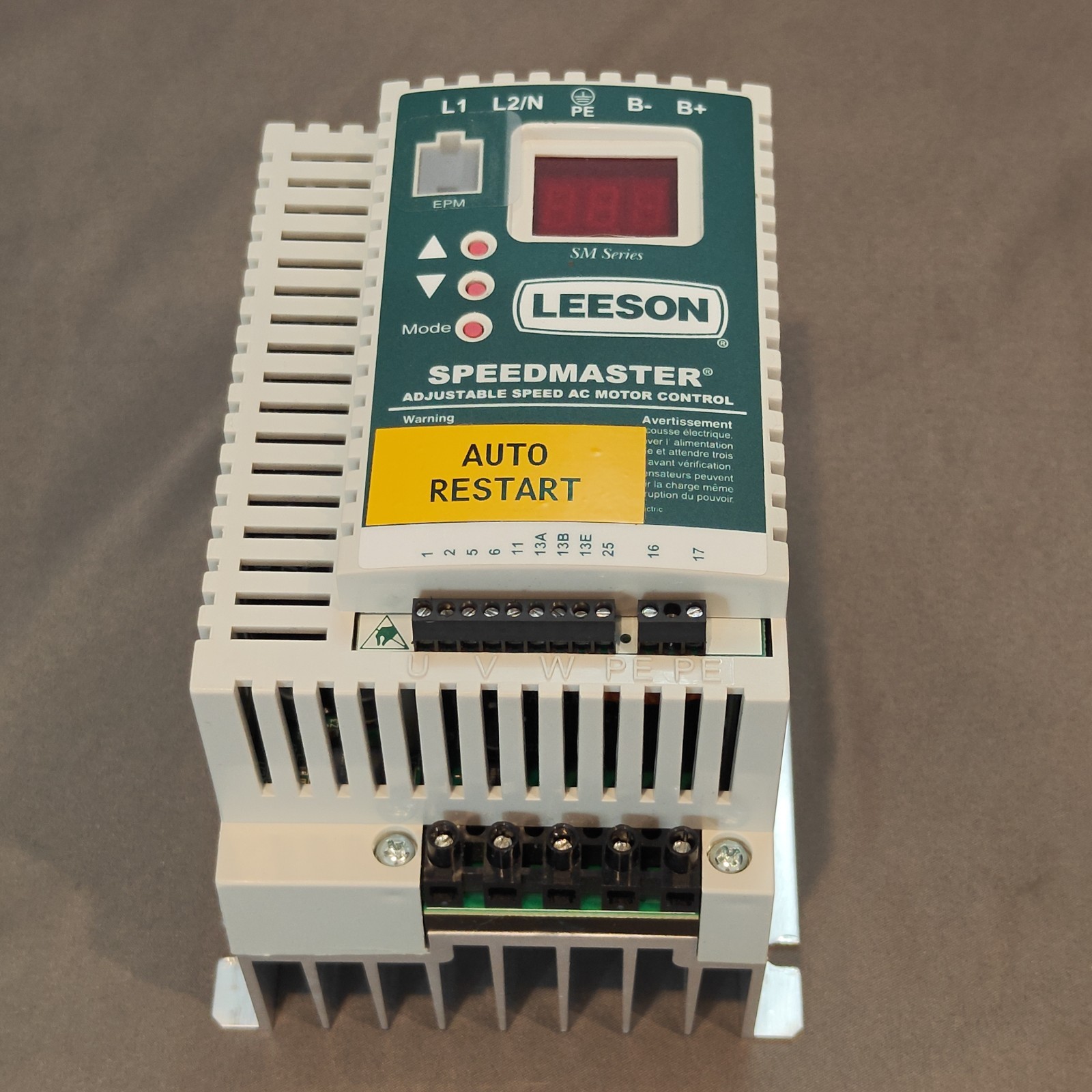 Leeson 174266.00 AC Motor Adjustable Speed Control 1.5HP, 1.10kW VFD