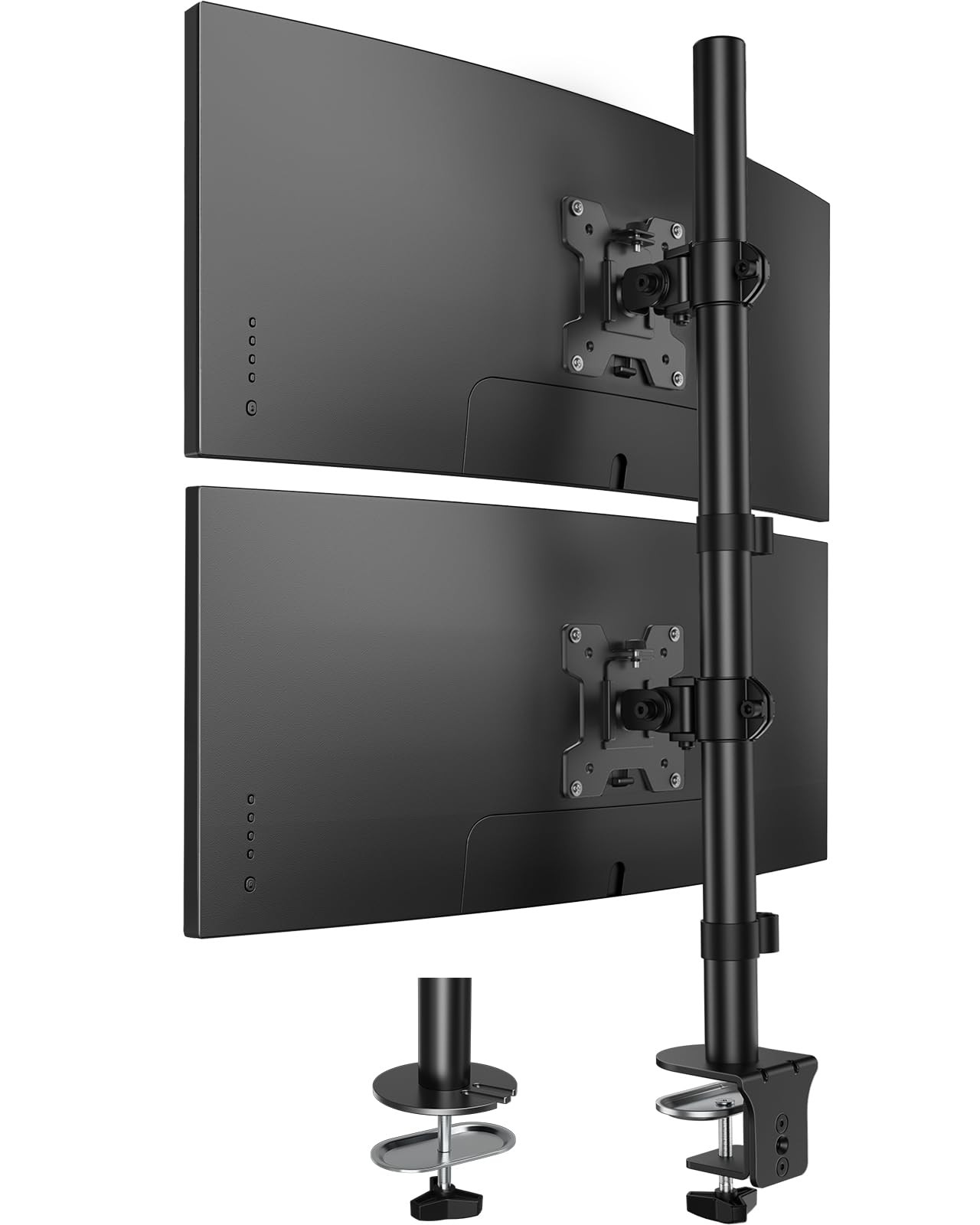 Vertical Dual Monitor Mount, Stacked Monitor Stand for 2 Monitors with Height...