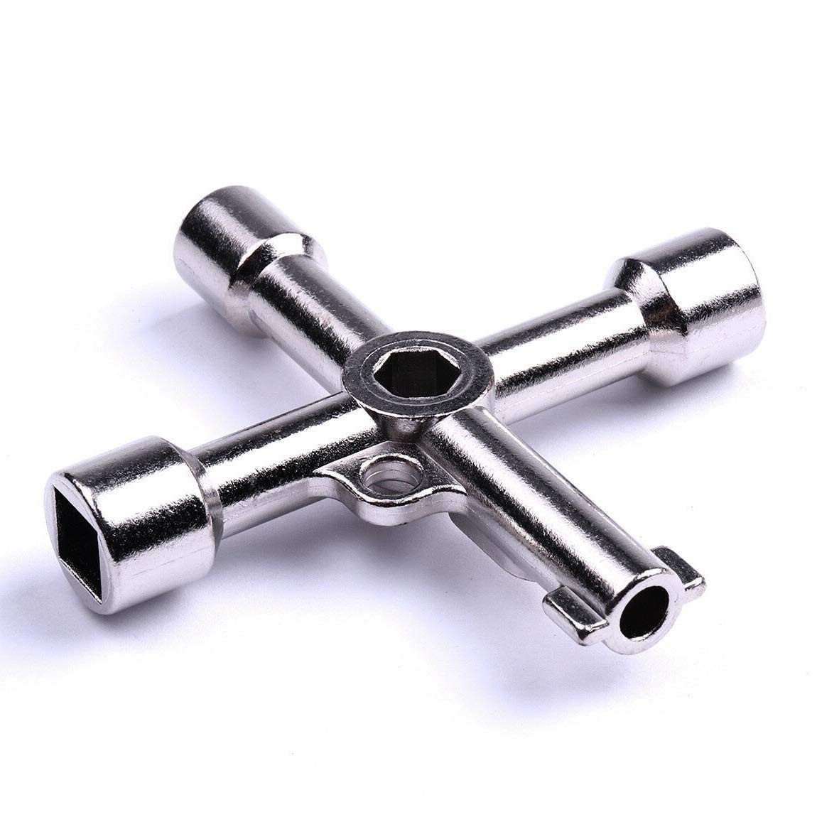 4-Way Multifunctional Utilities Key Tool for Electric Water Gas Meter Boxes