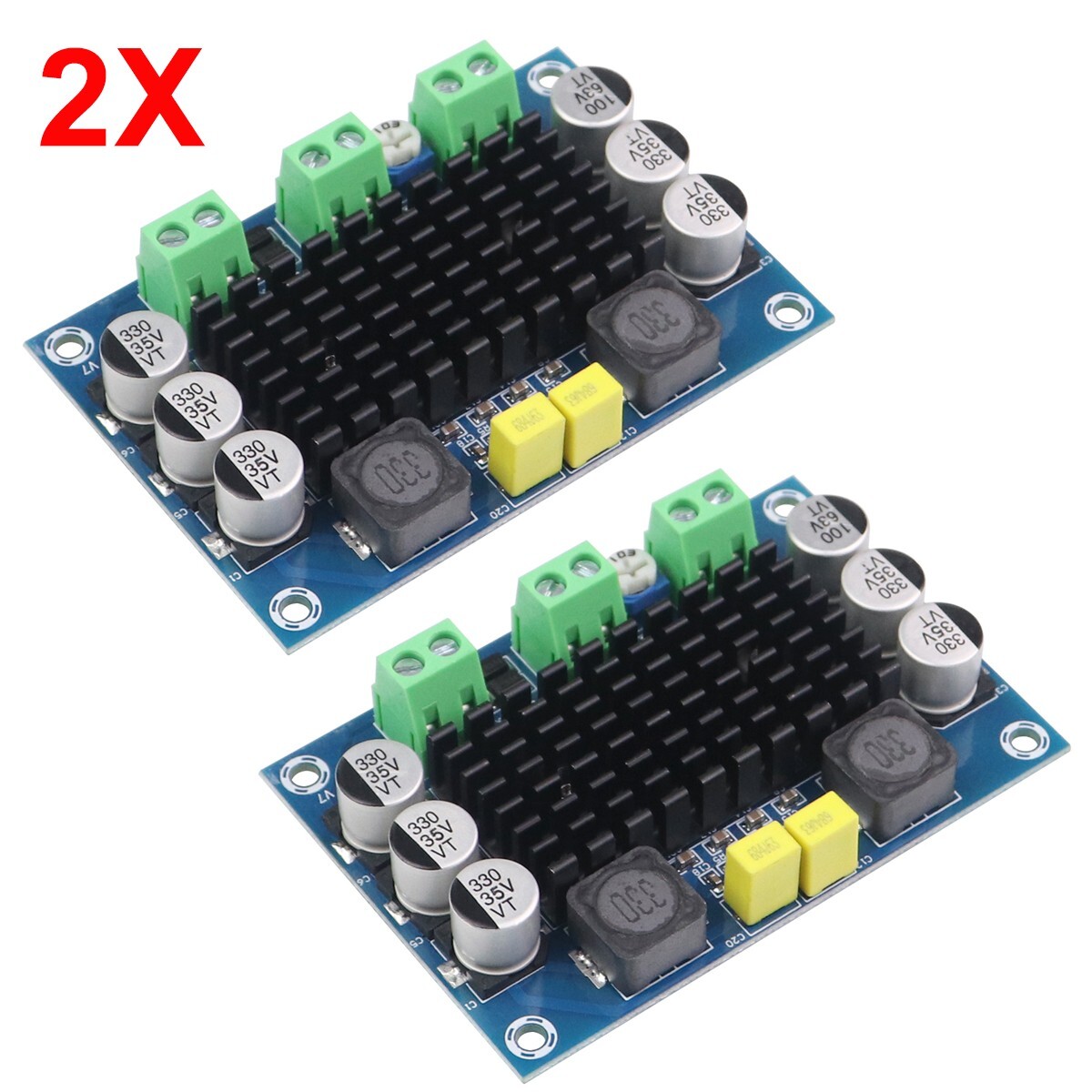 2PCS 100W TPA3116D2 Mono Digital Power Audio Amplifier Board Module DC 12V 24V