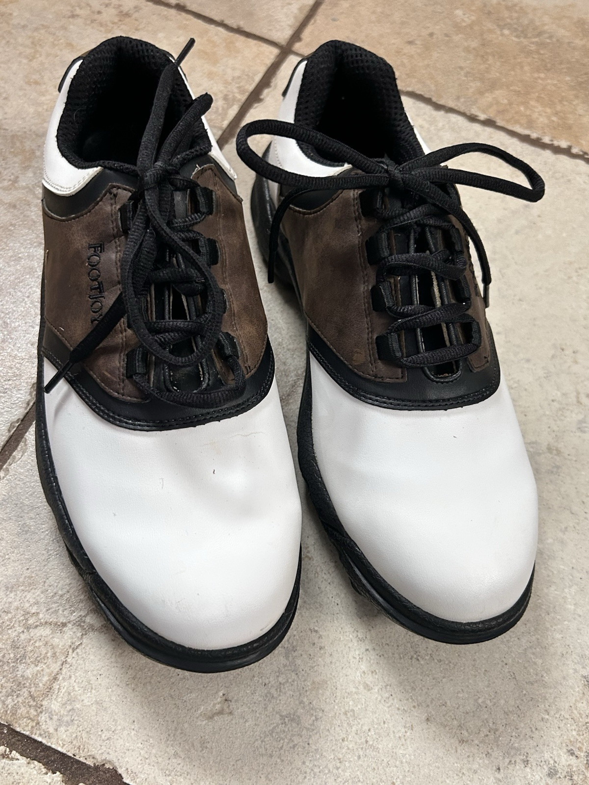 FootJoy GreenJoys Shoes Mens 9M Plastic Spike Golf Cleats Sneakers 45516 White