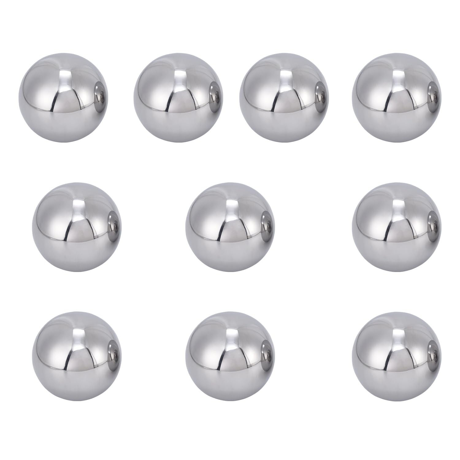 Ten 1" Inch Diameter Hardened Chrome Solid Steel Bearing Diameter: 1