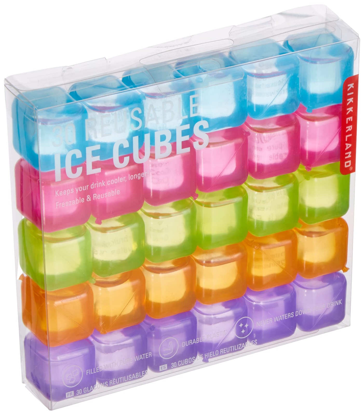 Reusable Ice Cubes Set Of 30 Multicolor