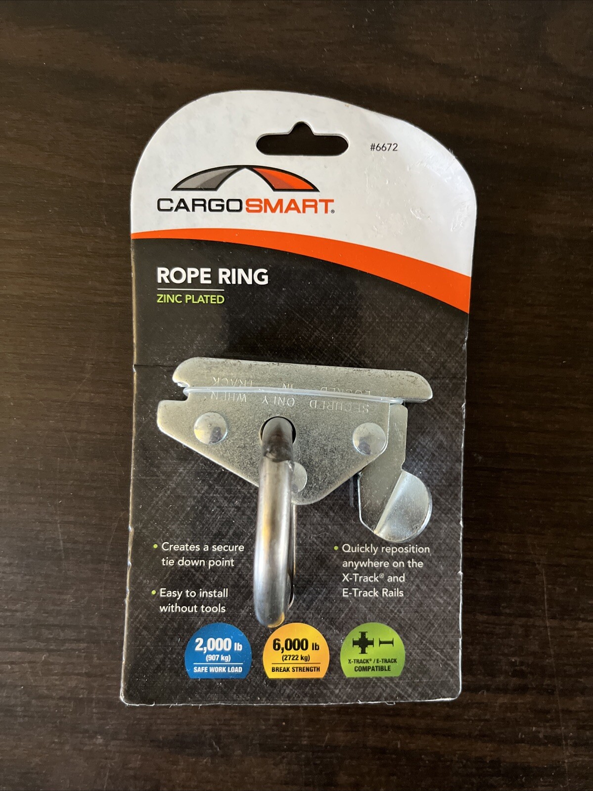 NWT Cargo Smart Rope Ring Compatible With X-Track & E-Track Rails Easy To Instal