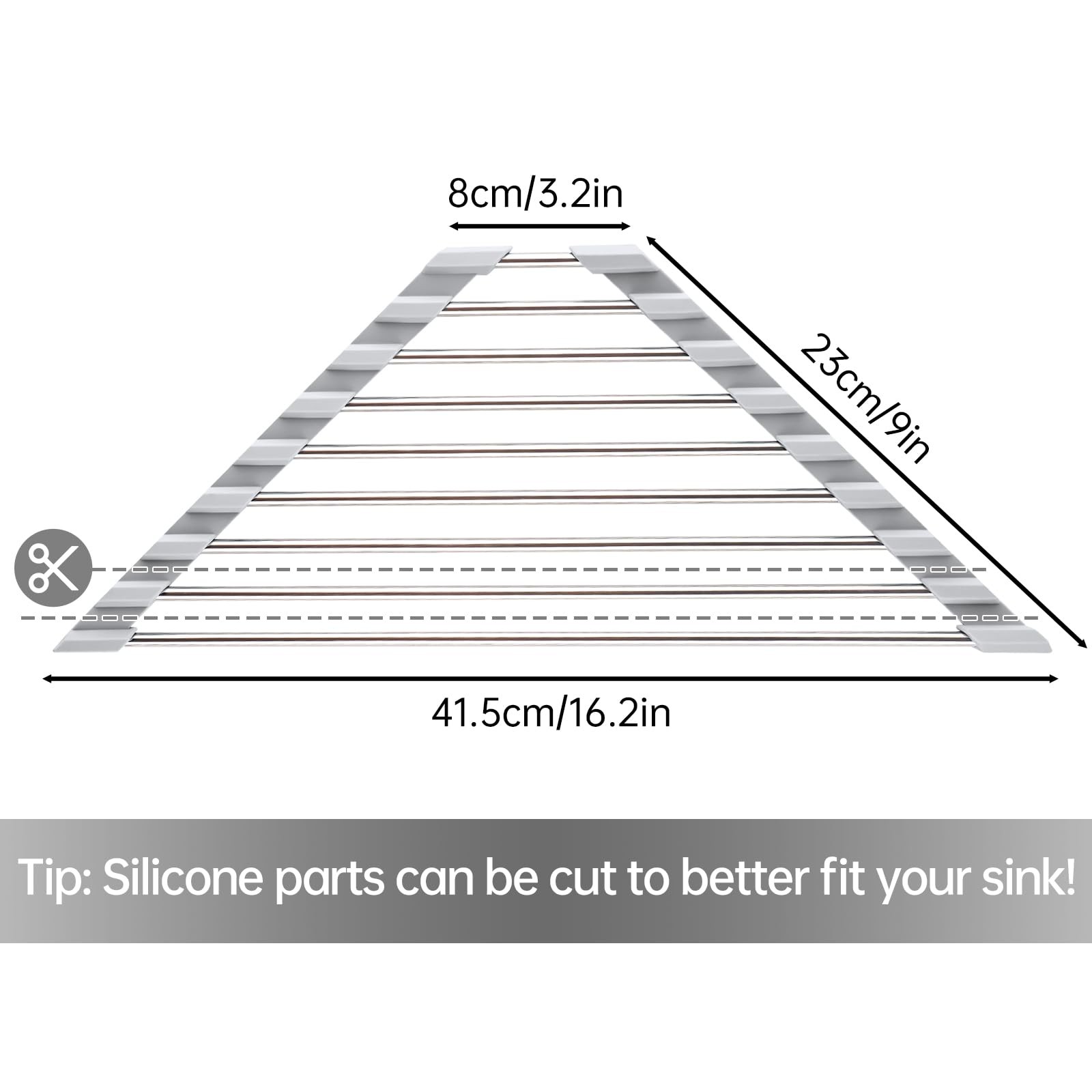 Tomorotec Triangle Roll-Up Dish Drying Rack for Sink Corner Small Foldable Stain