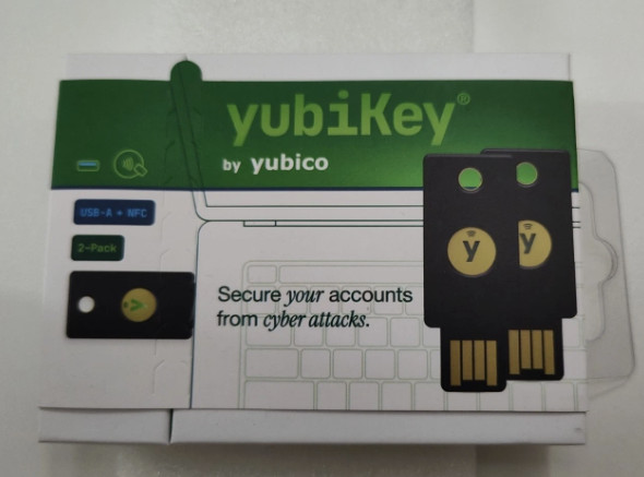 New yubico yubikey Two-Factor Authentication Security Key 2FA 2-Pack USB-C + NFC