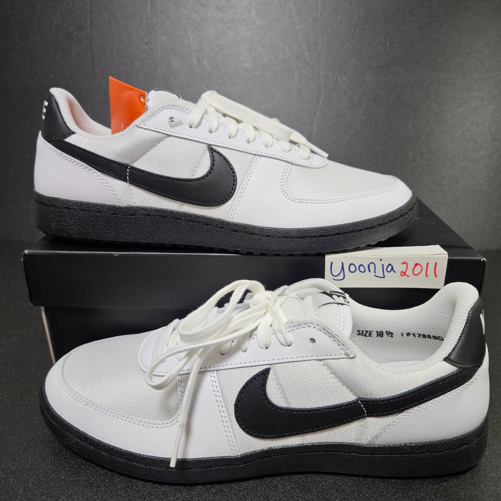 Nike Field General LTR - White/Black-Sail - US Men's Size 10.5 - IF1738-100
