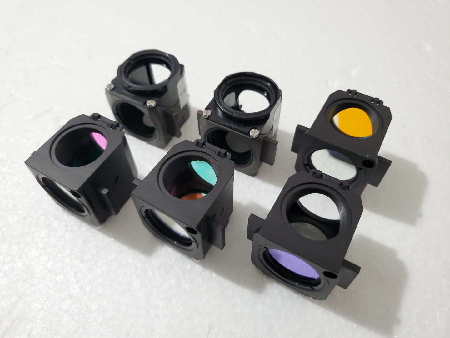 Lot of 6 Zeiss Microscope Fluorescent Filter Cube Reflector from Axio Imager M1