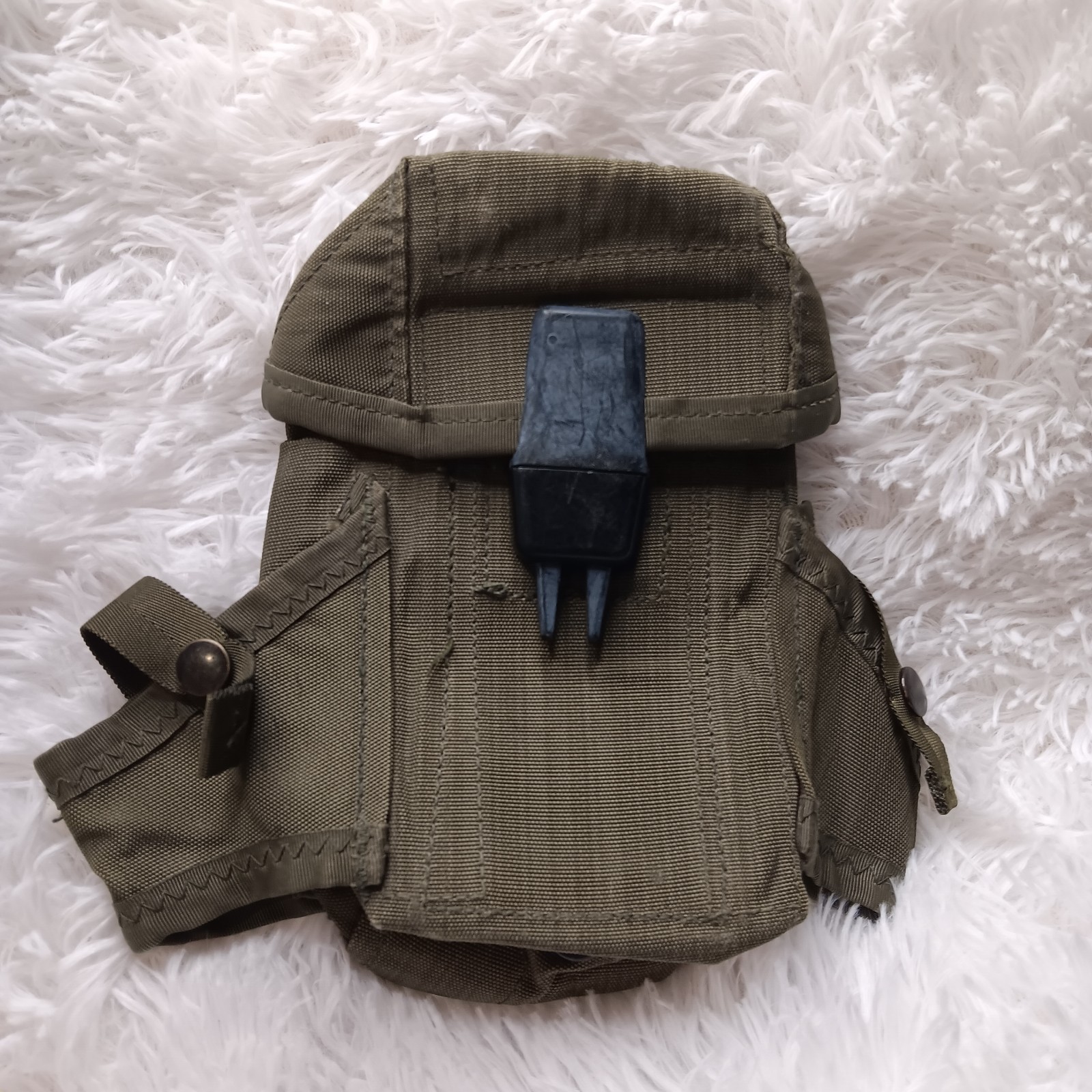 Vintage US Military ALICE LC1 Small Arms Triple Magazine Pouch Ammo Case