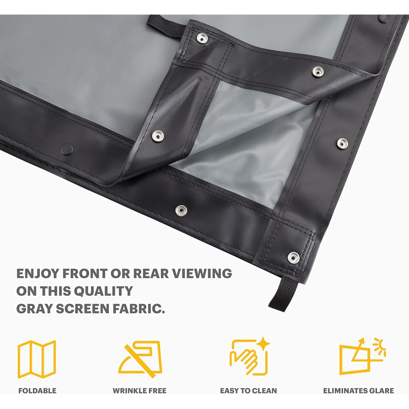 KODAK 120” Replacement Dual Projector Screen, Front & Rear Projection - Gray