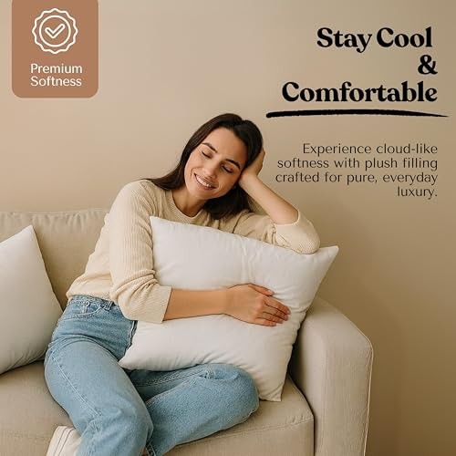 Rectangular Lumbar Pillow Inserts (Pack of 4, 12"x20", 12x20 Inch (Pack of 4)