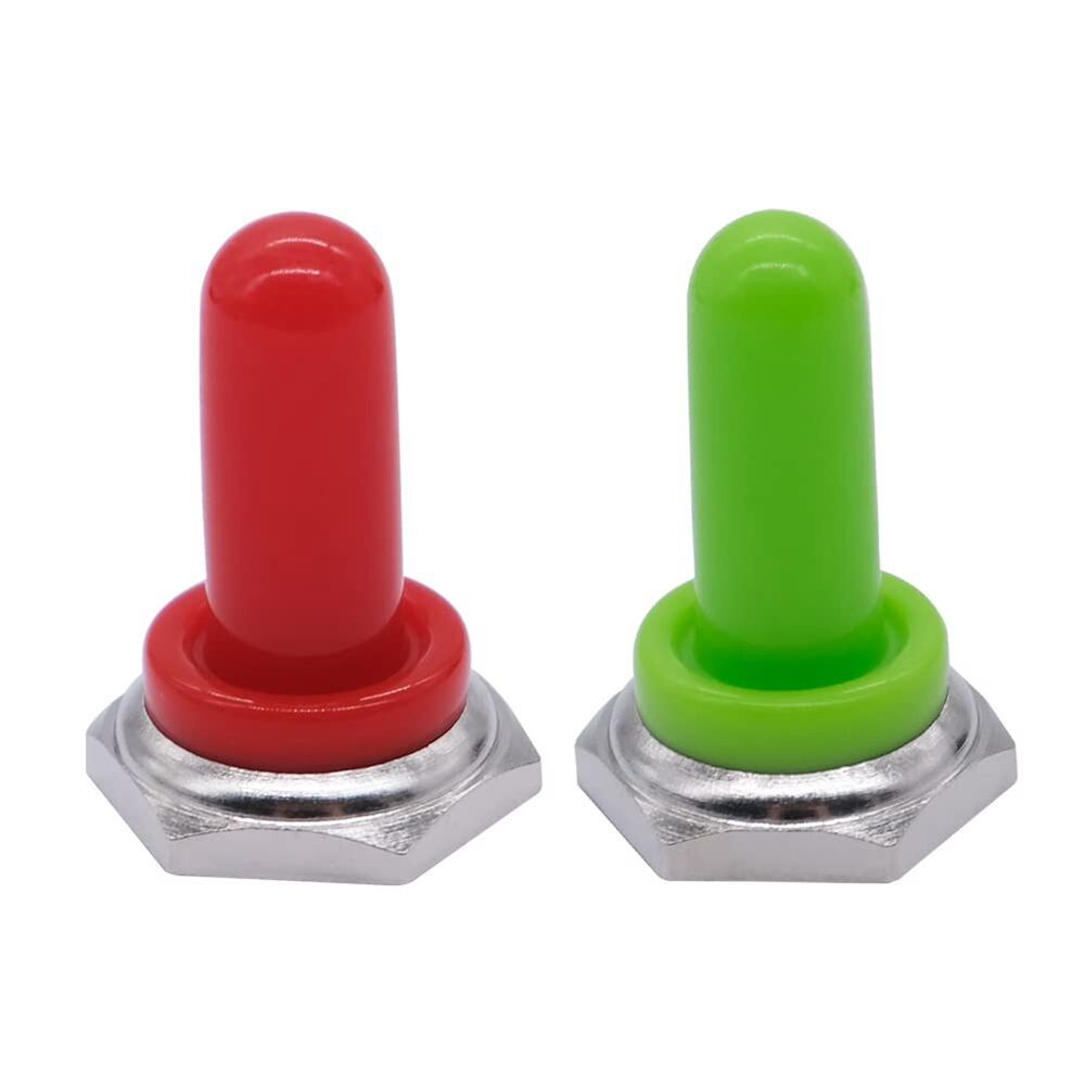 6xToggle Rocker Switch Cover 12mm EDPM Rubber Knob Hat Waterproof Boot Cap C230