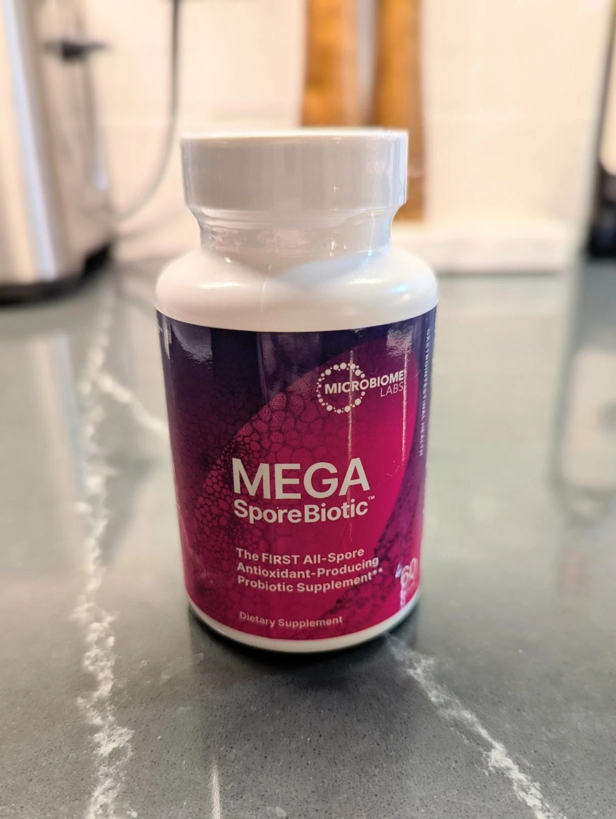 3 BOTTLES Mega Sporebiotic 60 Capsules Microbiome Labs, probiotic supplement