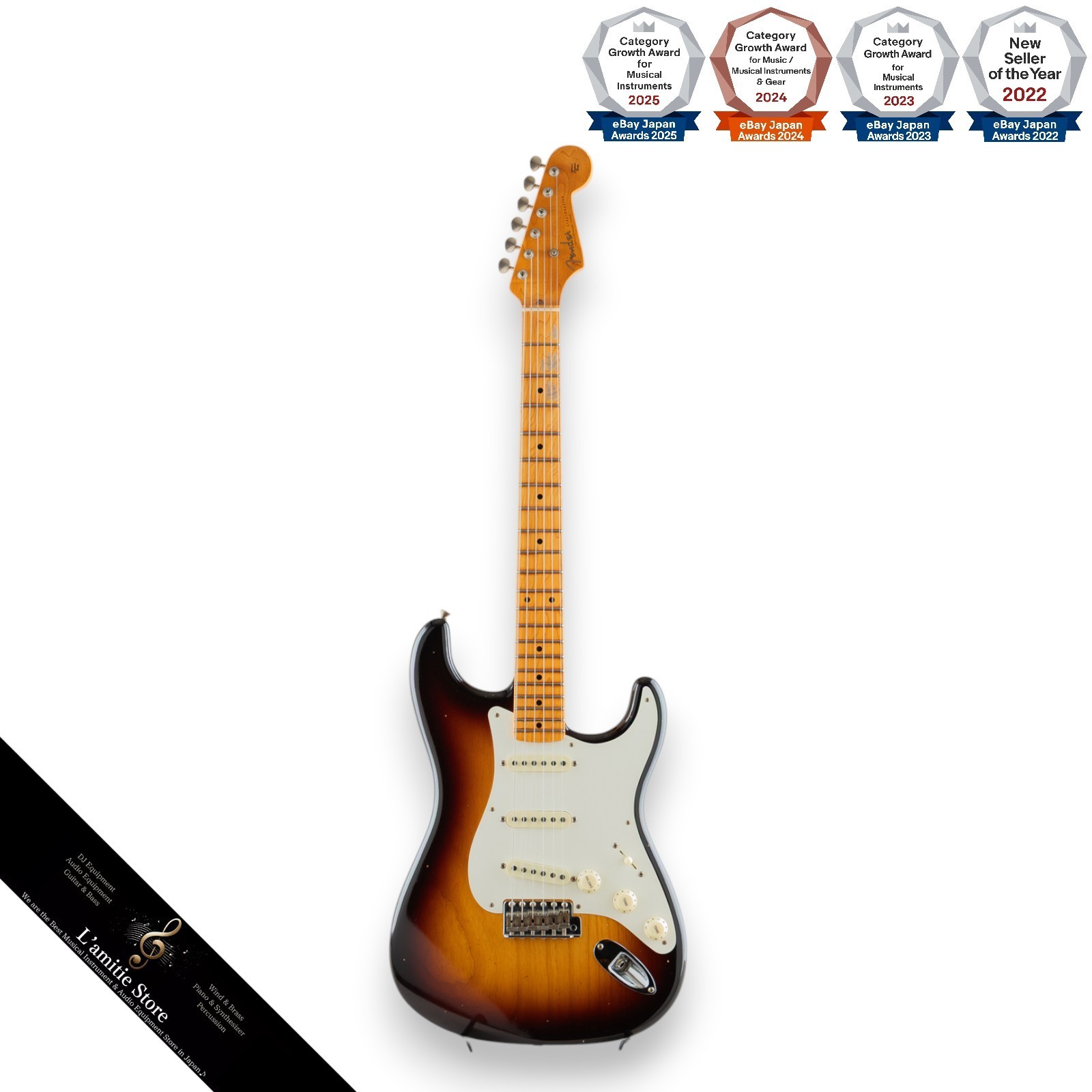 Fender Custom Shop 1956 Stratocaster Journeyman Relic 2T Sunburst Electric Guit