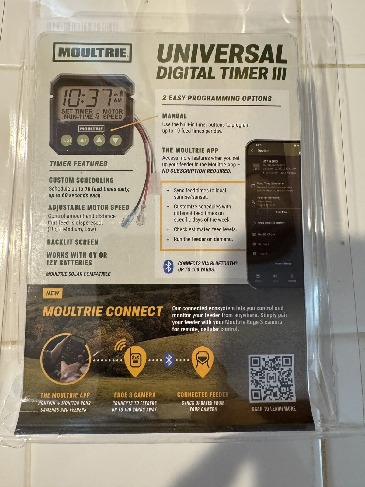 Moultrie Universal Digital Timer III Programmable Feeder Timer Black (MFA-15095)