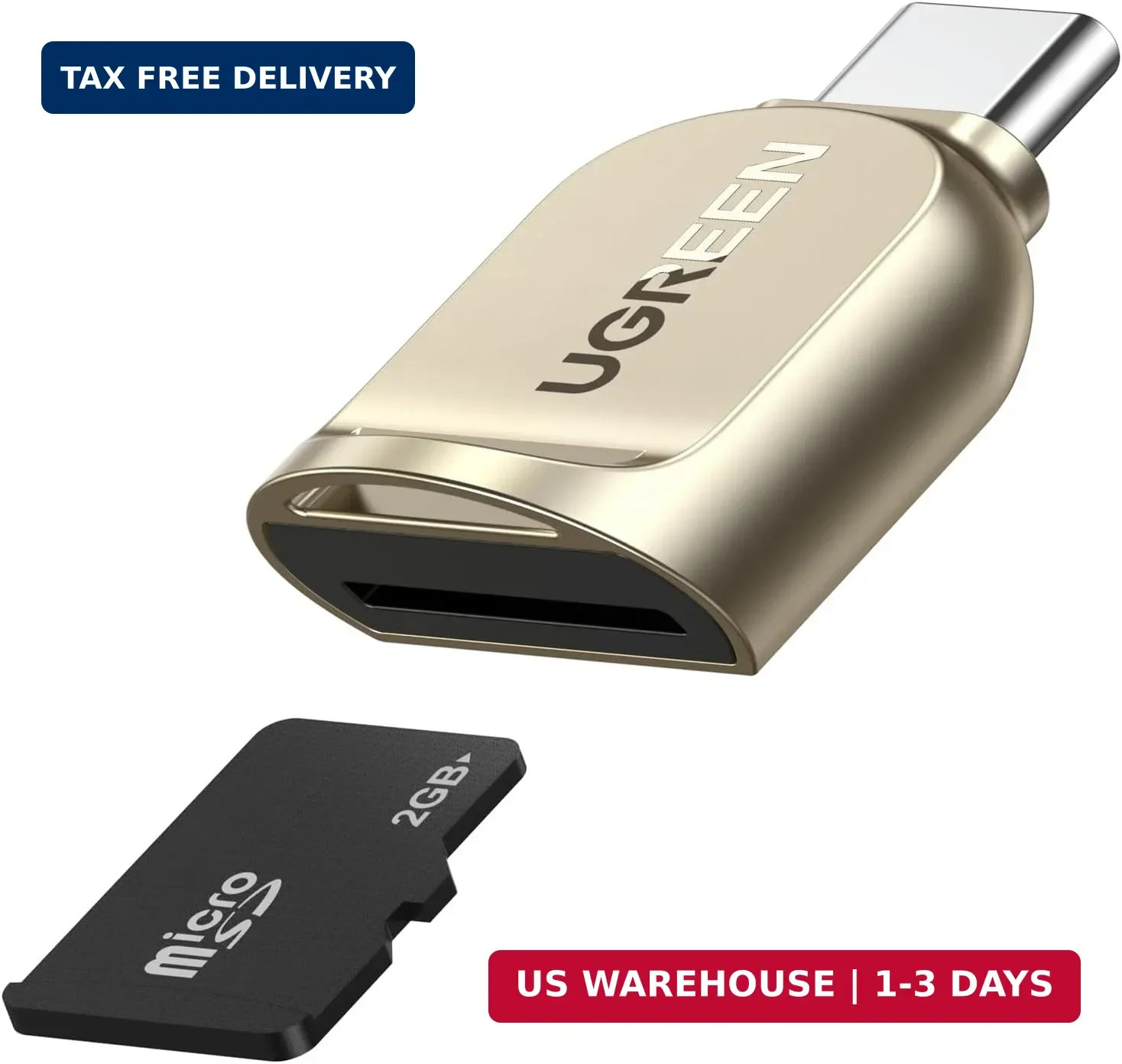 UGREEN USB C Micro SD Card Reader, Type C to Micro SD Card Adapter with Zinc All