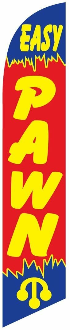 Easy Pawn Feather Banner Swooper Flag -No Wind Required- Replacement FLAG ONLY