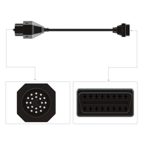For BMW 20Pin OBD2 to 16Pin OBD2 Adapter Connector Cable Scanner