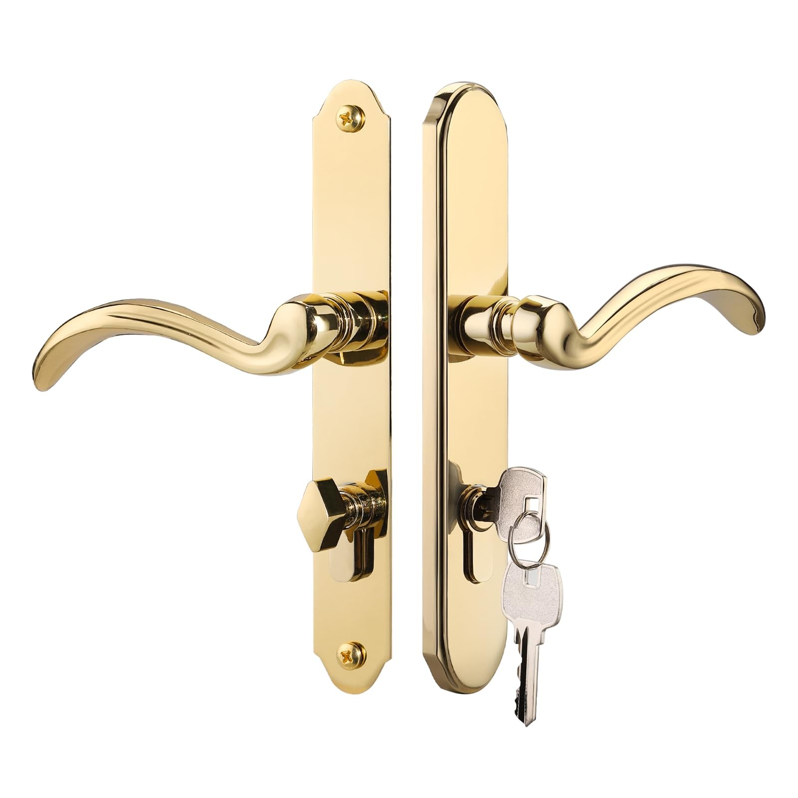 MaxxGeek Storm Door Handle Accessory Set fit Pella handle, Polished Gold