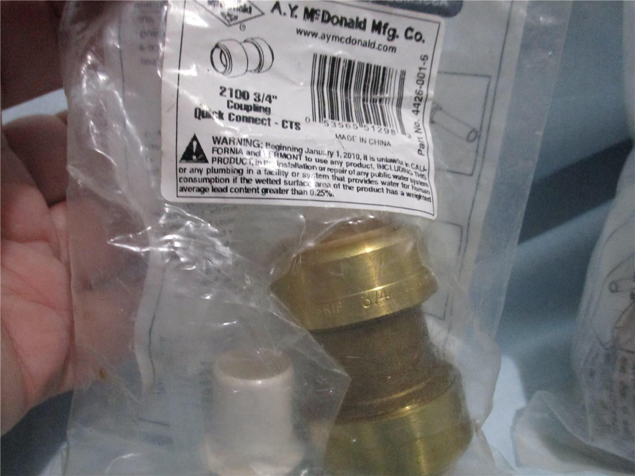 UNIGRIP  3/4" Coupling Quick Connect for Copper/CPVC/Pex