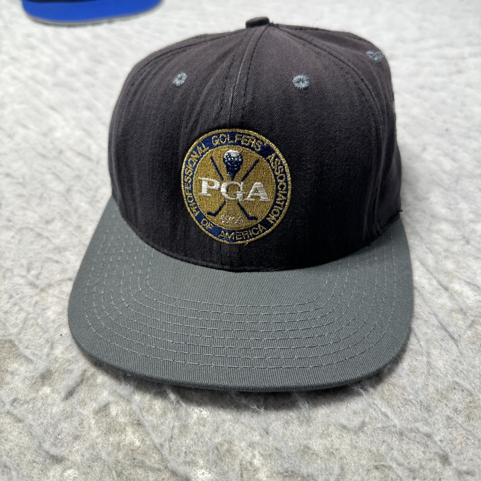 Langert PGA Hat Cap Gray Strapback Mens OSFA Adjustable