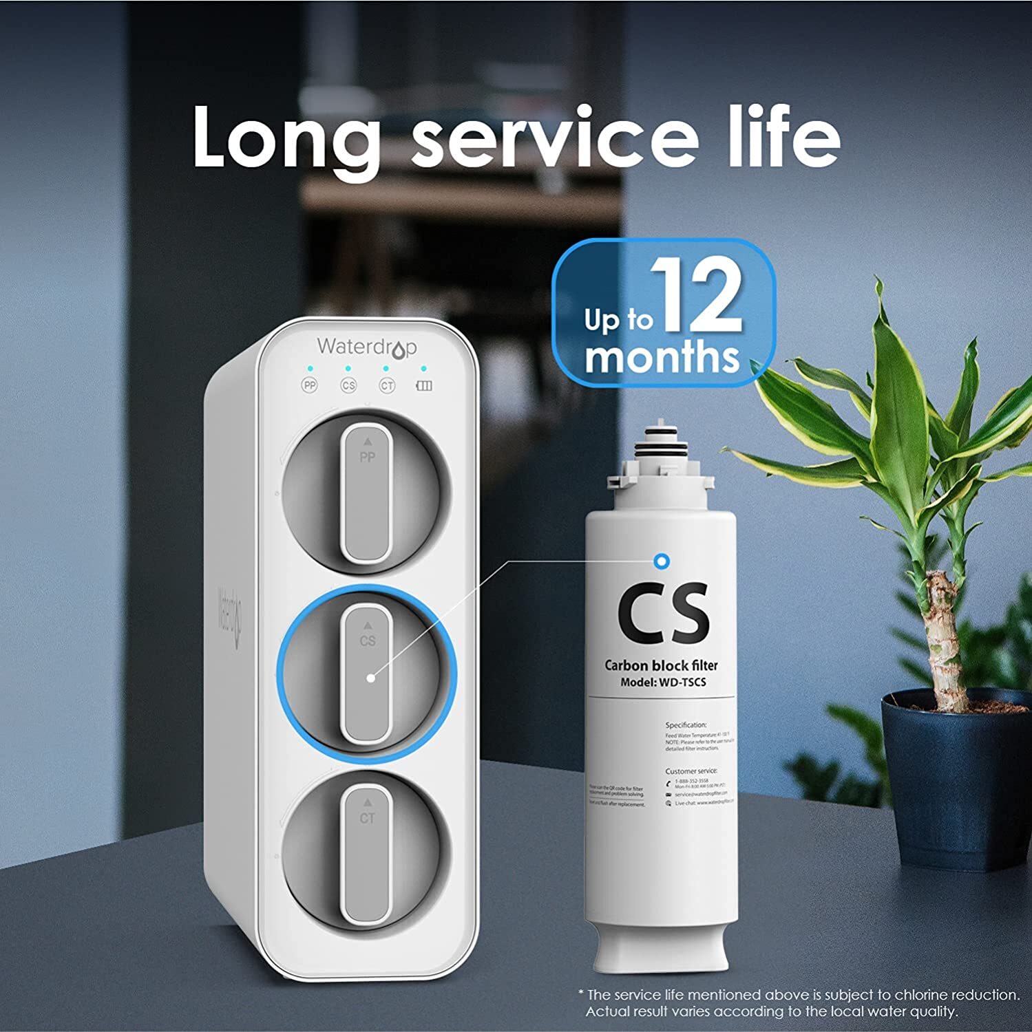 Waterdrop TSCS Under Sink Water Filter, Replacement for Waterdrop TSC system