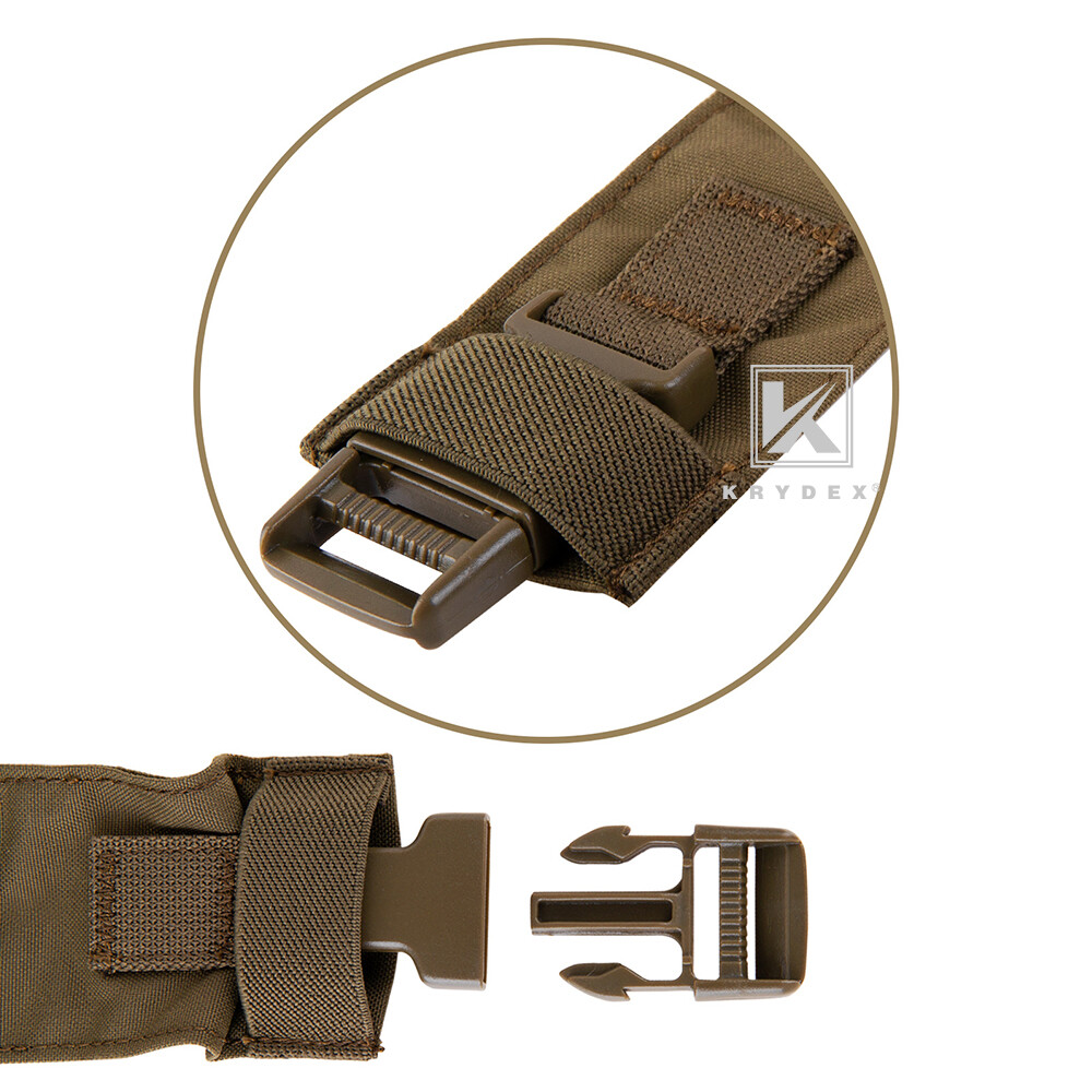 KRYDEX Micro Fight Shoulder Fat Strap & Back Strap for Chest Rig Placard Coyote